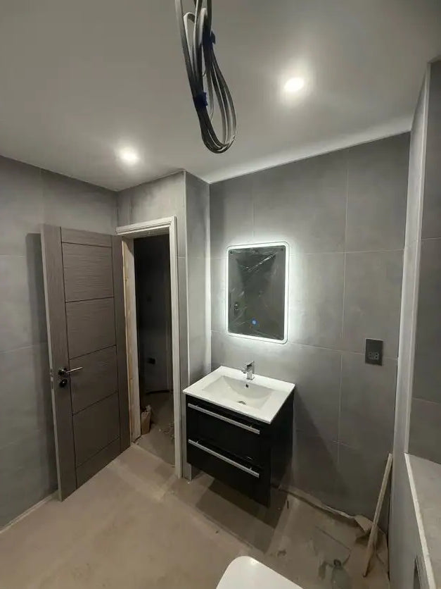 grey-tile-bathroom-vanity-unit-led-mirror-floating-cabinet-london-ods-plumbing-construction